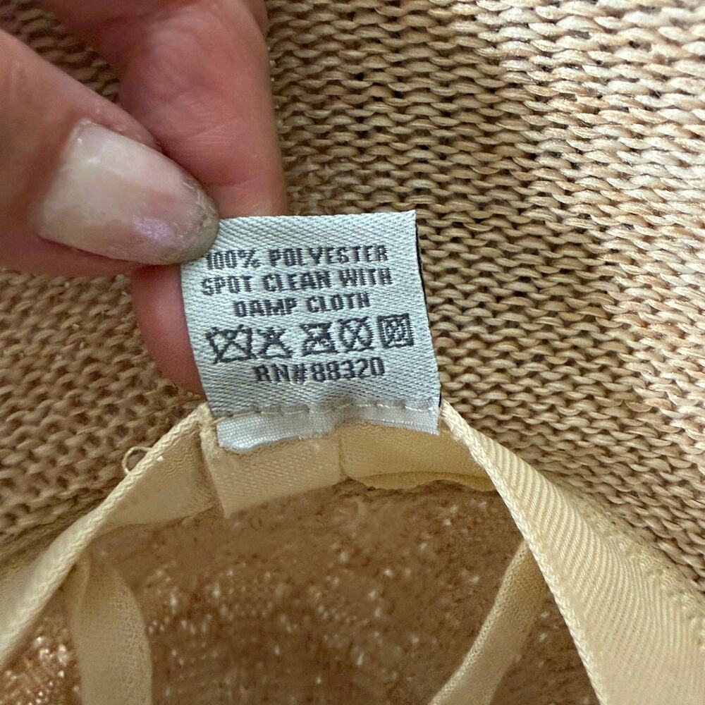 C.C NWT Hat Boho Beige Beachy Coastal Cowgirl Vacation Sun Summer Strawlike OS - Picture 7 of 10